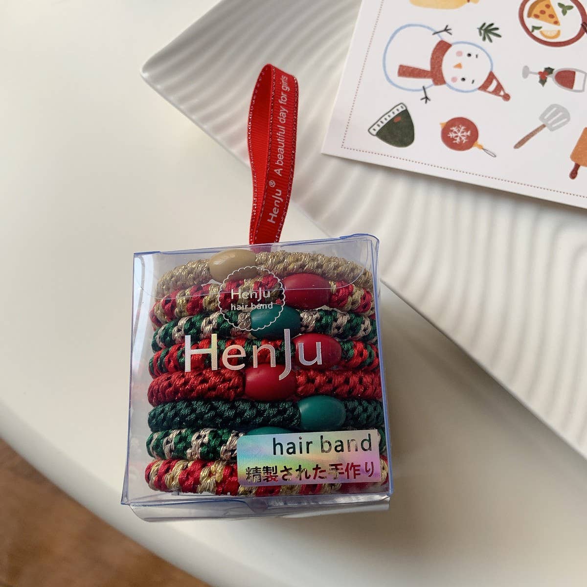 CWAHA07719_CHRISTMAS ELEGANT HIGH ELASTIC HAIR TIE BAND