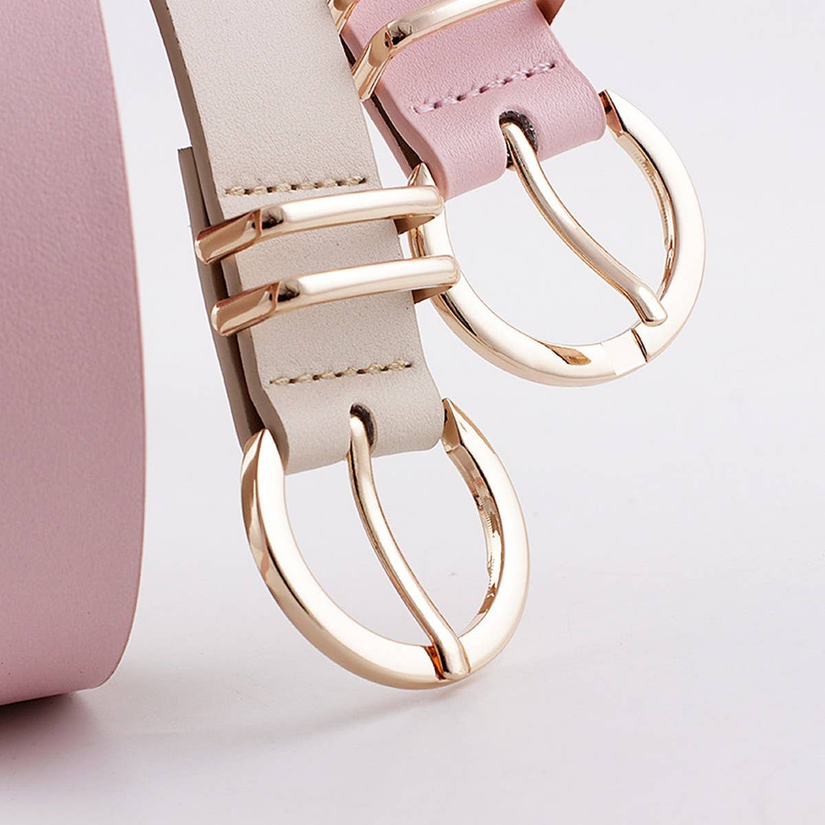 RING HOLE PIN BUCKLE DECORATIVE AMERICAN BELT