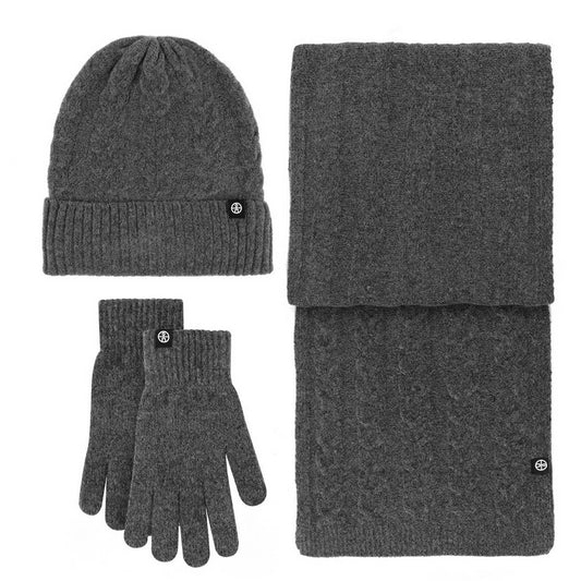 WINTER OUTDOOR WARM KNITTED THREE-PIECE SUIT