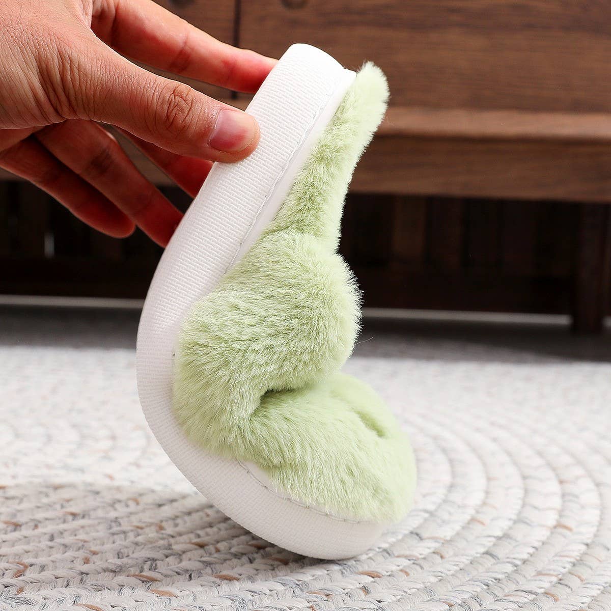 CHRISTMAS GREEN MONSTER GRINCH COTTON SLIPPERS