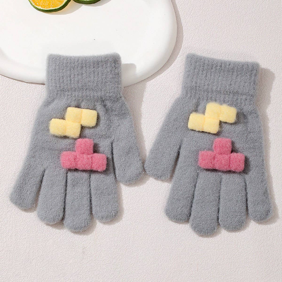 CWAG00583_KIDS WINTER KNIT THICK WARM GLOVES