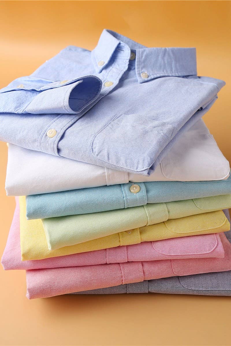 CWTSTL2244_SOLID COLOR LONG-SLEEVED COTTON BOTTOMING SHIRT