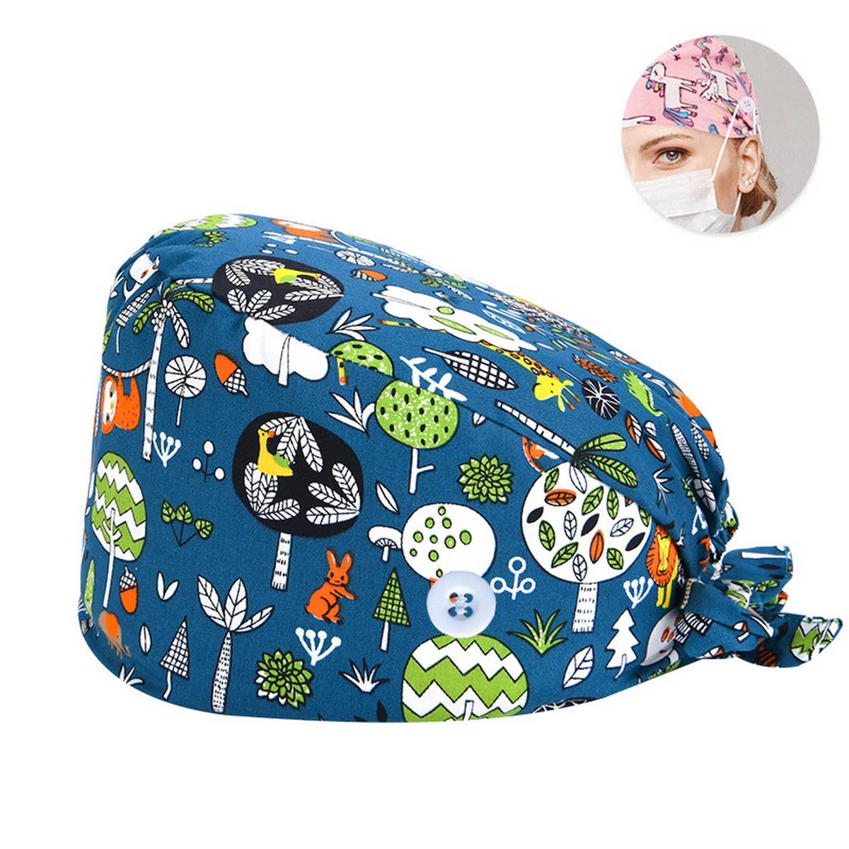 SURGICAL CAP DOCTOR CAP COTTON PRINTED CAP_CWAH3331