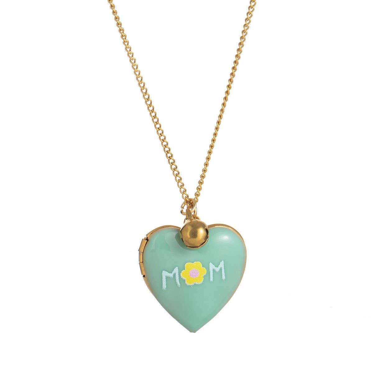 Heart Locket Oval Photo Necklace Gold Plated