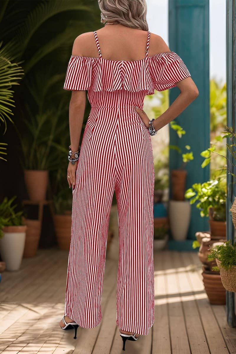 CWSJS0881_STRIPED SUSPENDERS WIDE-LEG JUMPSUIT