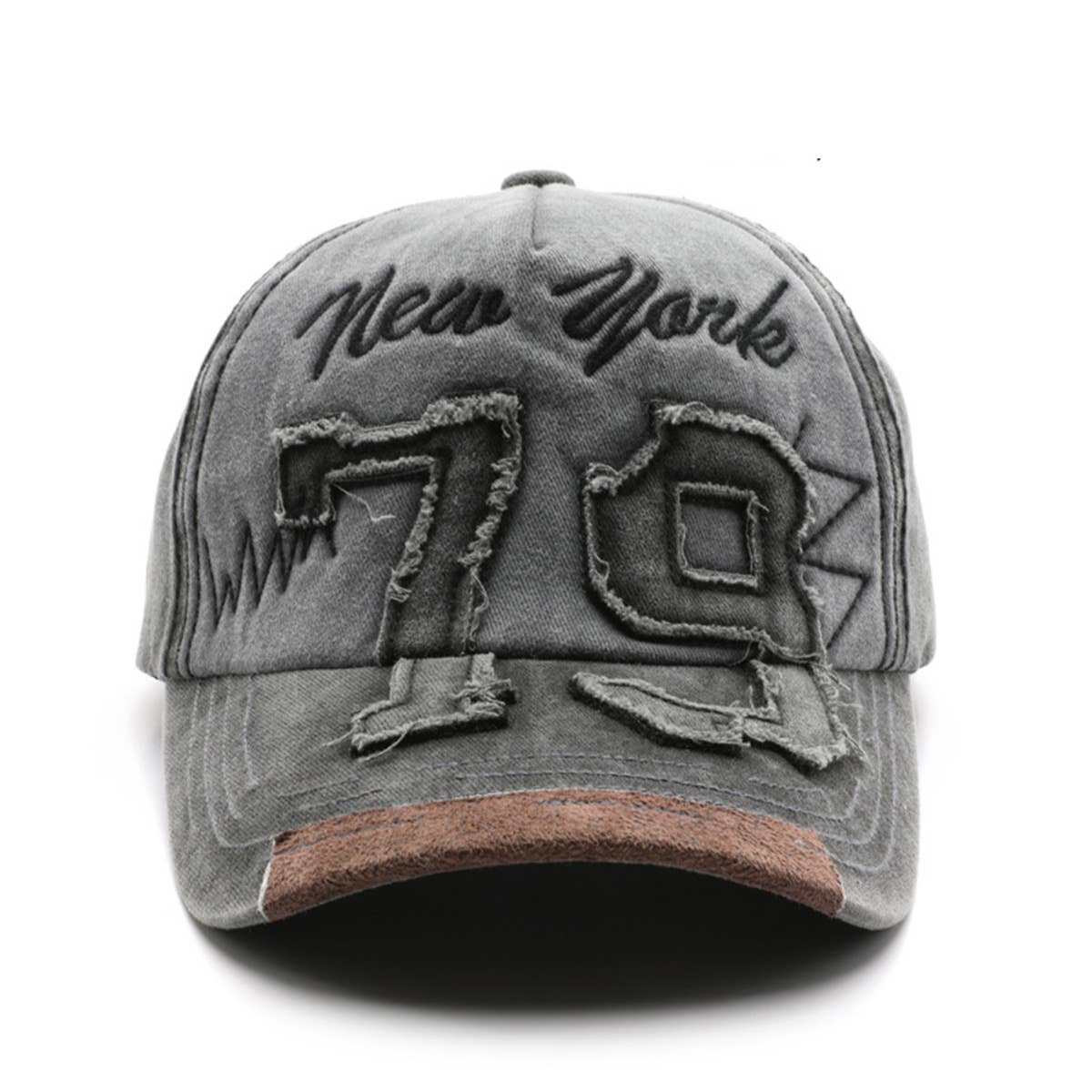 Vintage Washed Distressed Number Cap Outdoor Hat_CWAH1264