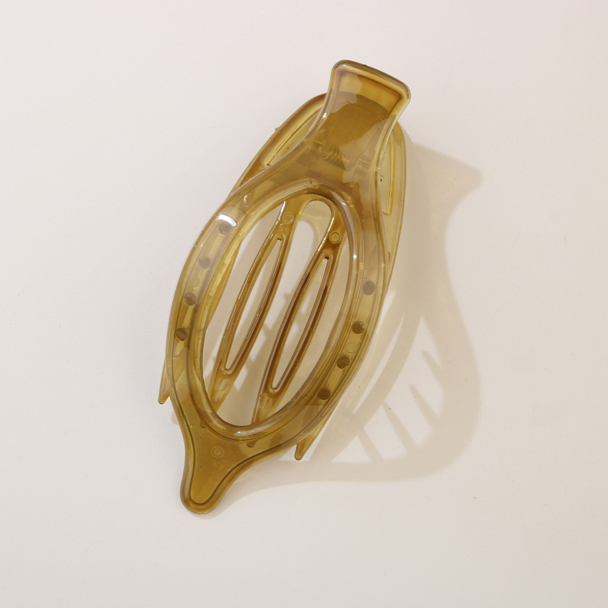Glossy Matte Oval Hair Clip - Large Duckbill Style