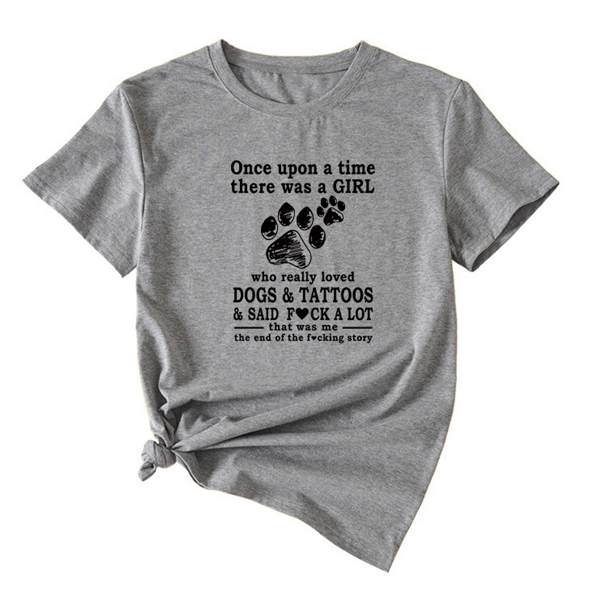 Women's Casual Tee ? Letter Graphic Print