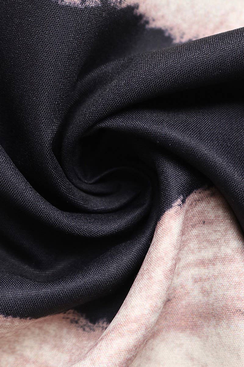 CWDMD4214_V-NECK VINTAGE ANIMAL PRINT SLEEVELESS DRESS