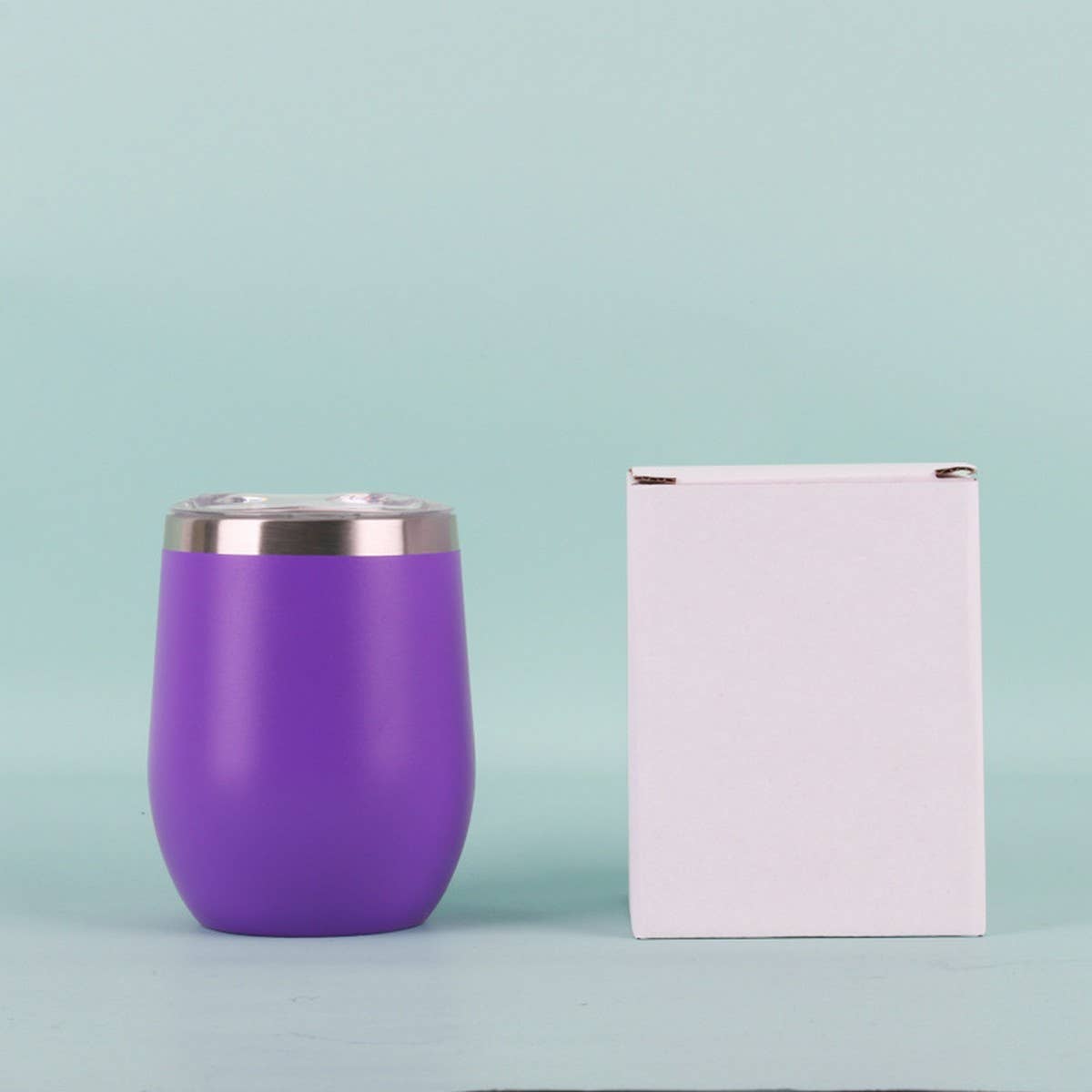 12oz Egg Shape Insulated Wine Tumbler Cup_CWMM7905
