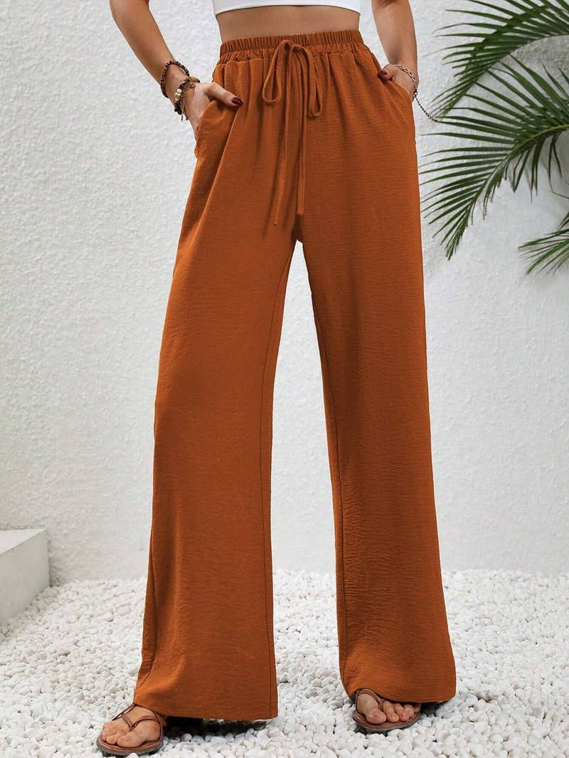All-in-one floor-length straight leg pants