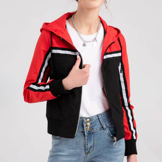 COLOR MATCH FASHION CASUAL WOMEN'S JACKET