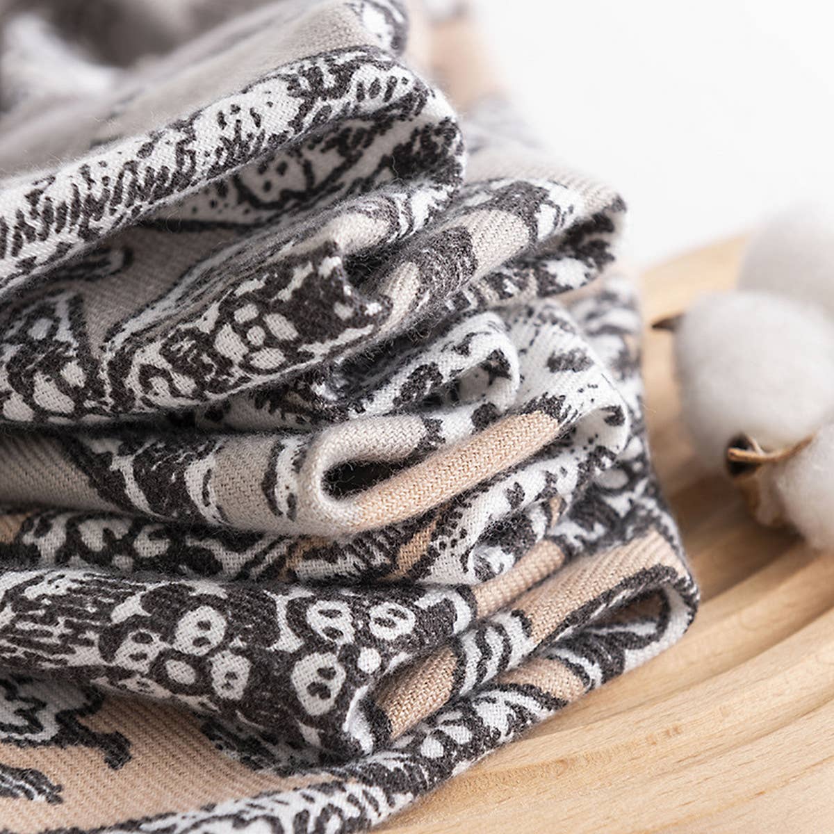 Boho Colorblock Printed Scarf ??Soft Warm Wrap_CWASC0442