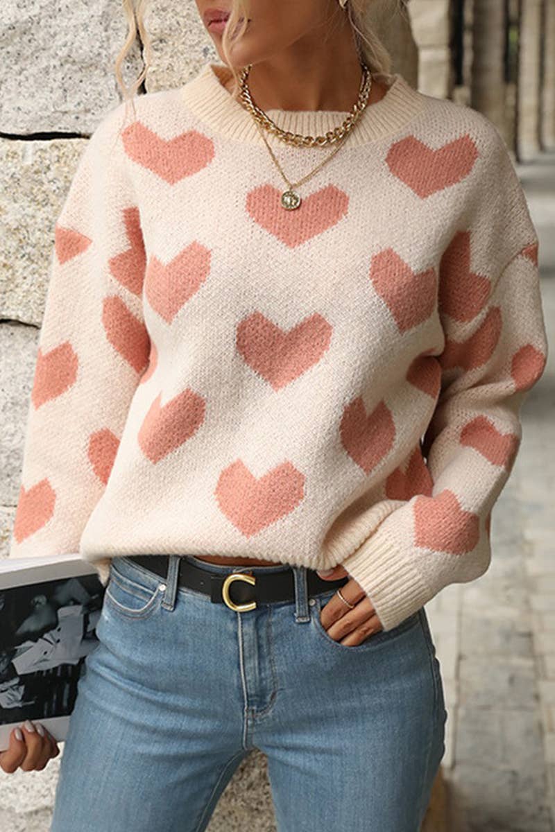 CWOSWL1604_Round Neck Long Sleeve Sweater