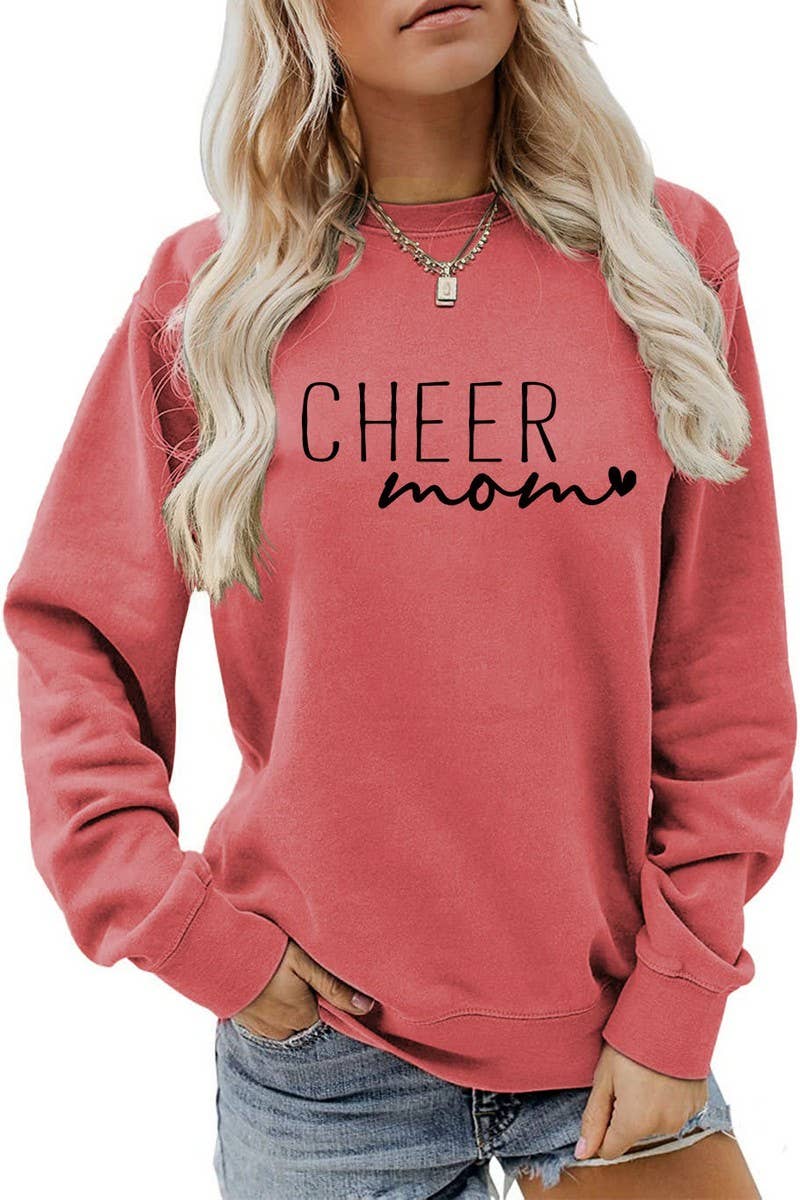 CWTSTL0492_WOMEN LETTER PRINT LONG SLEEVE CASUAL SWEATSHIRT