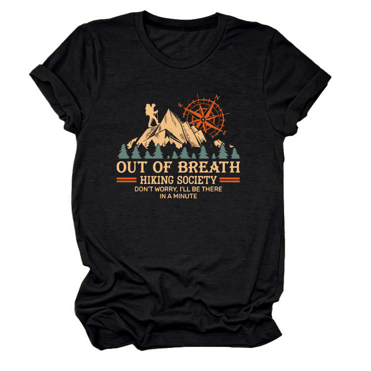 Comfy Crew Neck Tee – Hiking Quote for Women_CWTTS1523
