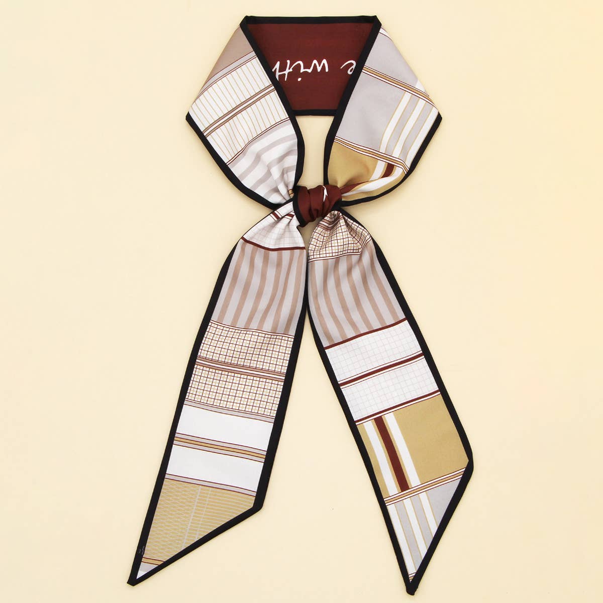 Chic Floral Letter Twilly Scarf Gift Wrap_CWASC0098