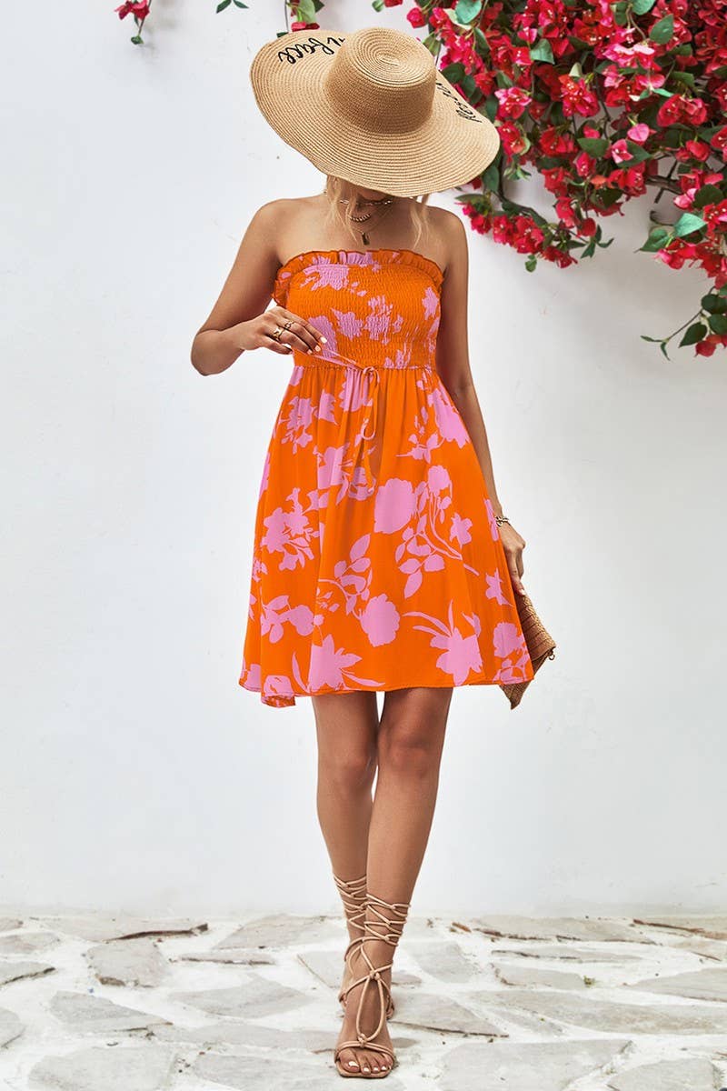 CWDSD7116_EUROPEAN AND AMERICAN PRINTED ONE-PIECE DRESS