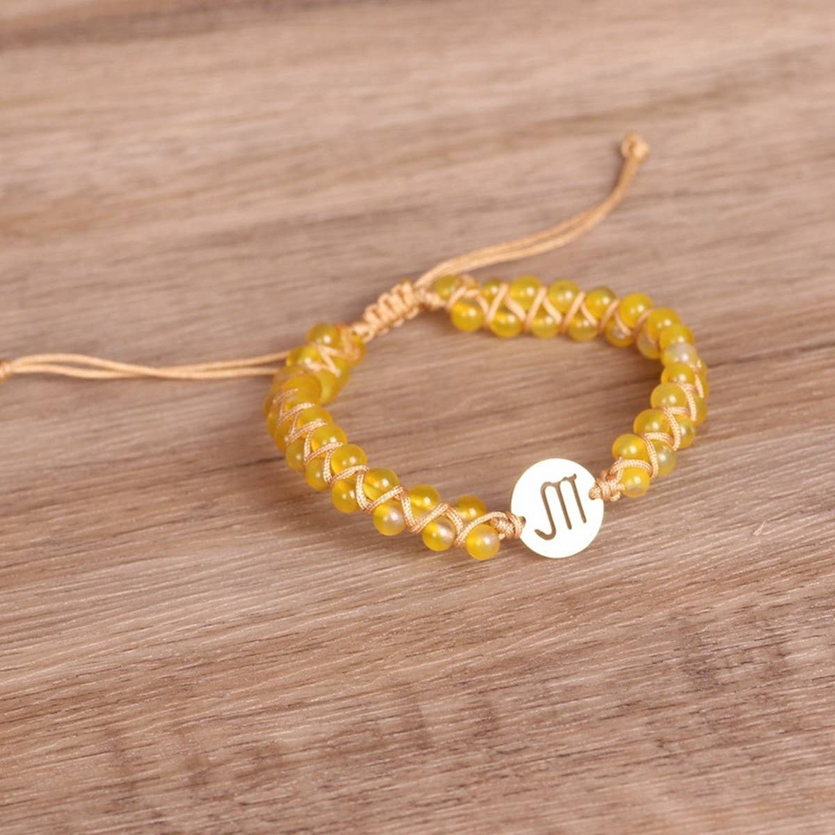 CONSTELLATIONS 4MM STONE BEADS BRAIDED BRACELETS