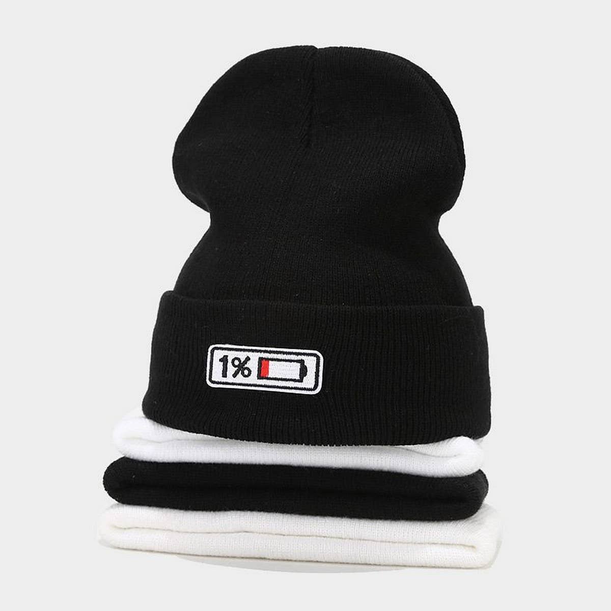 PATCHWORK KNITTED HAT PERSONALITY HIP-HOP PILE H_CWAH2086