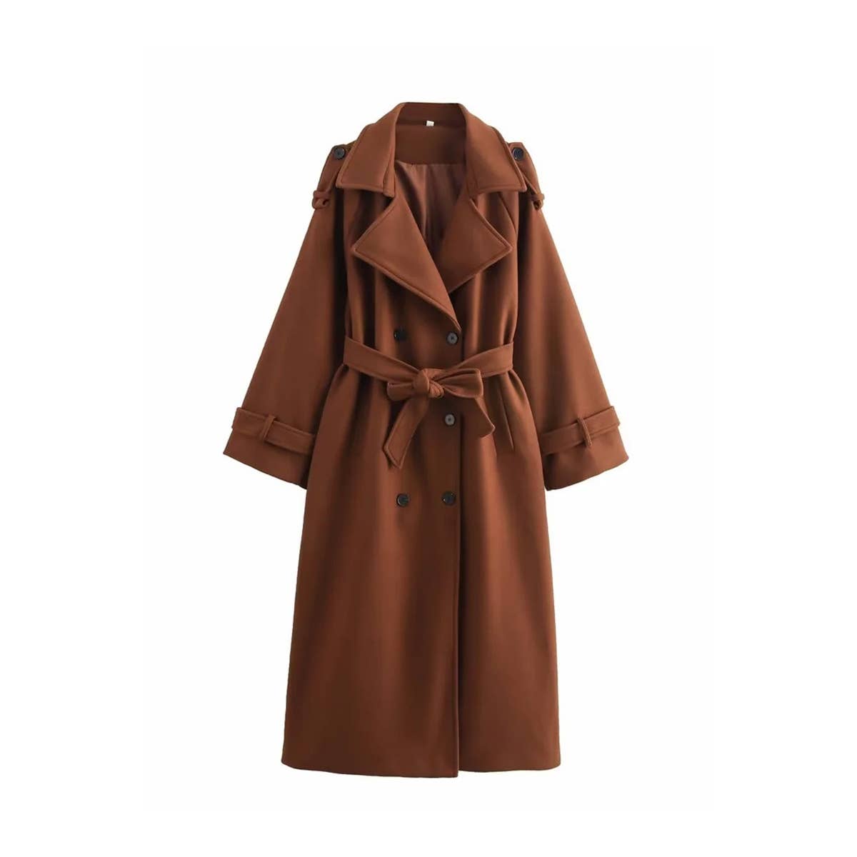 CLASSIC BRITISH STYLE DOUBLE-BREASTED LONG JACKET