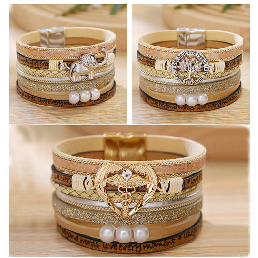 BOHEMIAN MAGNETIC CLASP MULTI-LAYER BRACELET_CWAJE1459