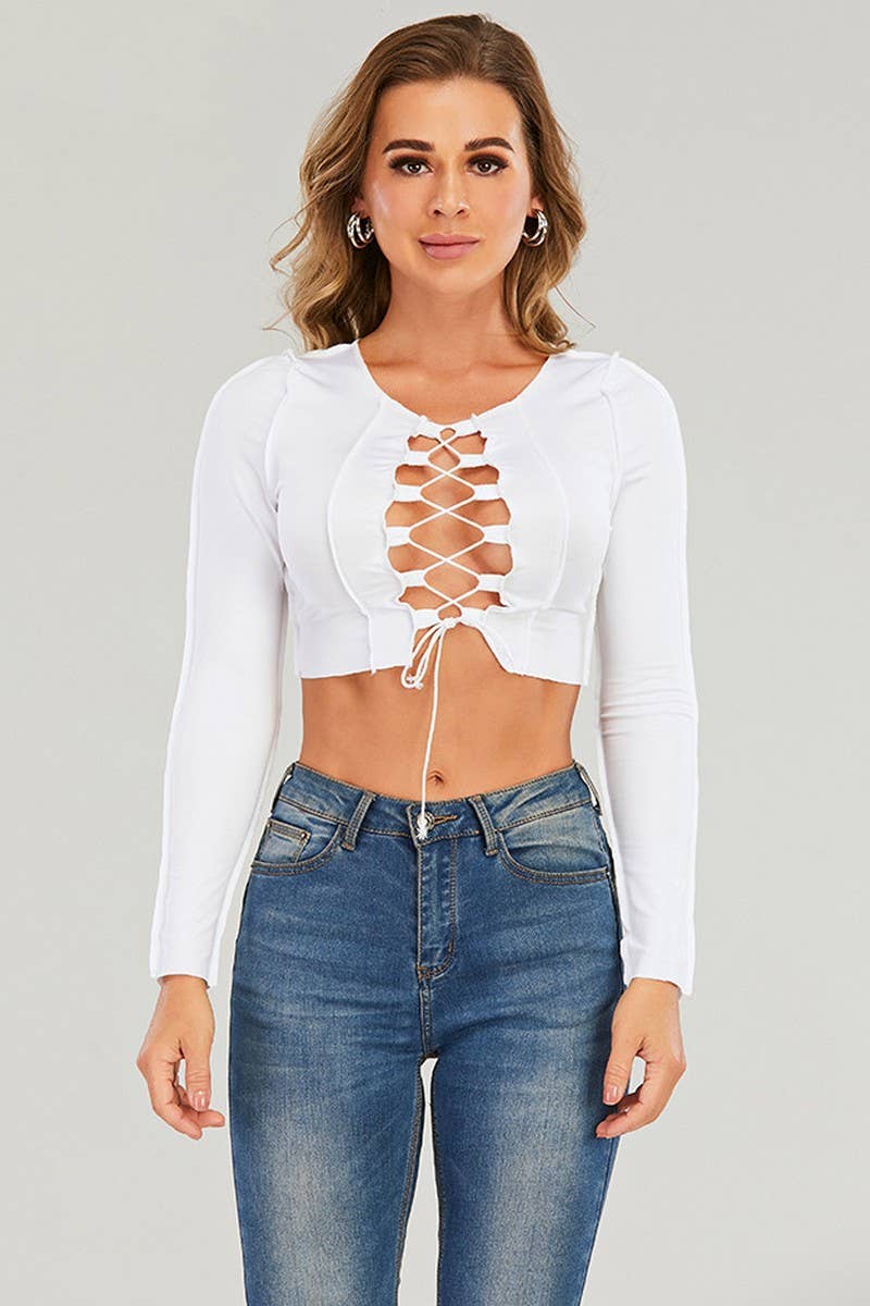 CWTTL1678_CREW NECK LONG SLEEVED KNIT TOP