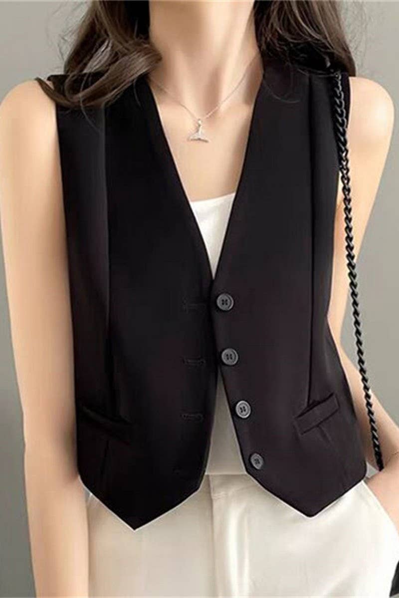 CWOV00107_SUMMER FASHION COMMUTING LAYERED SUIT VEST