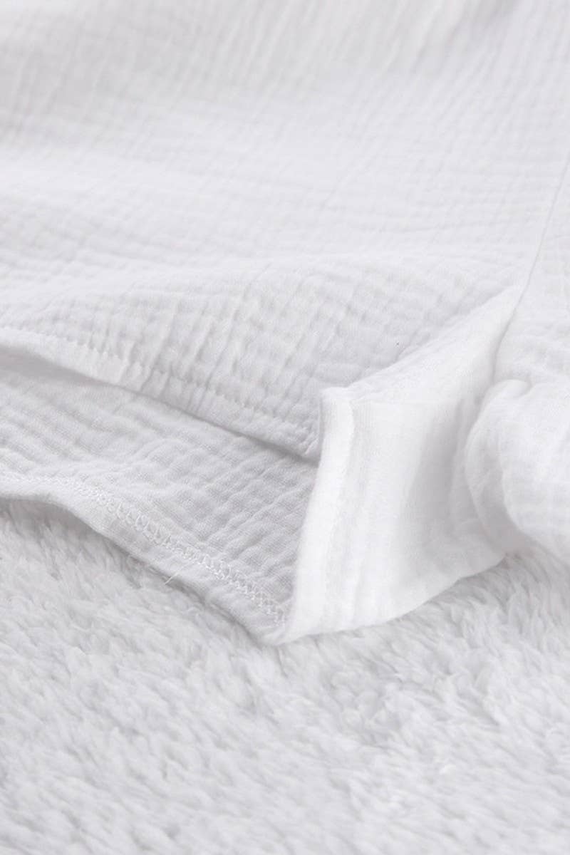 CWSPJ0050_SOLID COLOR COTTON HALTER  SHORTS PAJAMA SET