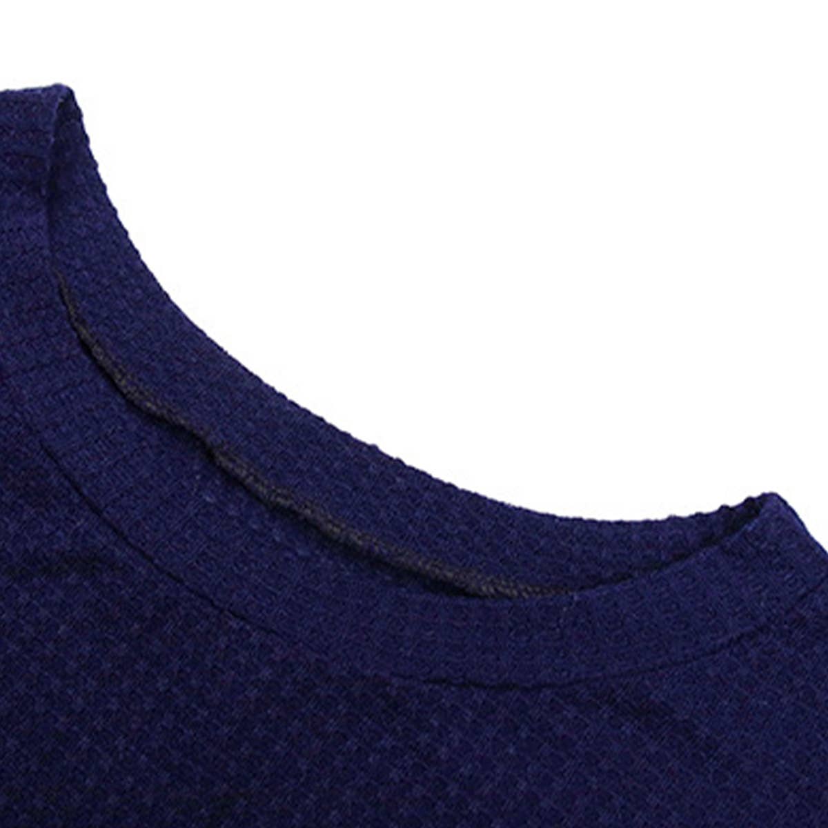 CREW-NECK KNIT LONG-SLEEVED SWEATER WITH BASE