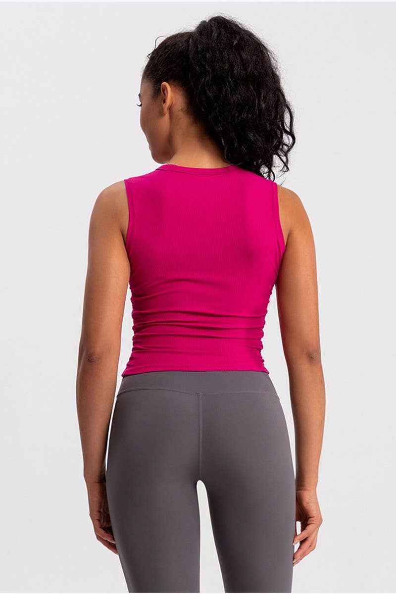 CWTBLSL0581_SOLID COLOR SPORTS FITNESS RUNNING VEST