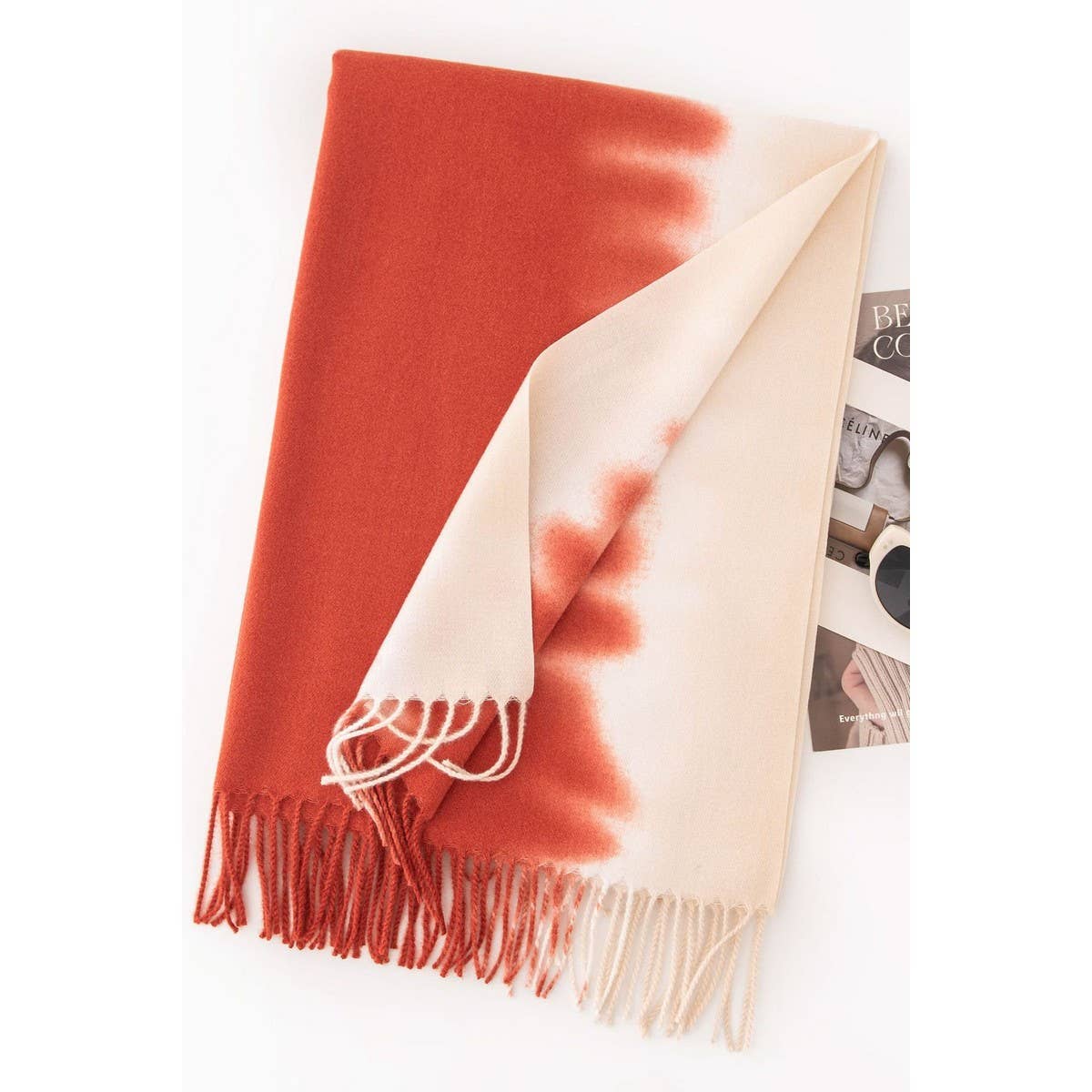 CWASC1481_GRADIENT COLOR SCARF SHAWL WARM NECK SCARF