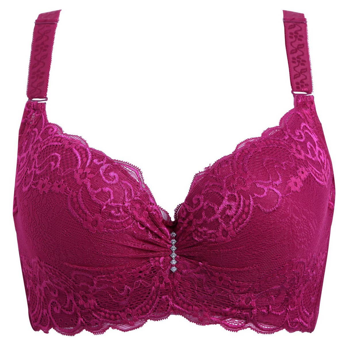 WOMEN ADJUSTABLE PLUS-SIZE LACE BRA