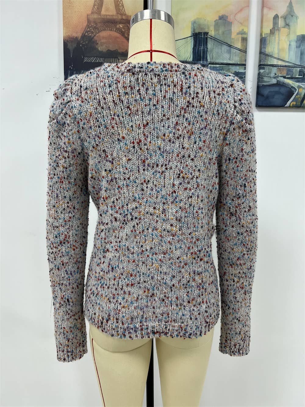 CWOSWL1405_Crew Neck Pullover Casual Sweater