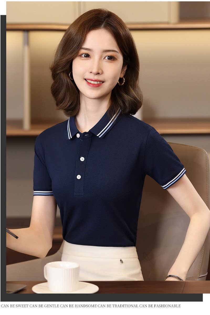 CWTBLS02448_SOLID COLOR CLASSIC FIT SHORT SLEEVE POLO SHIRT