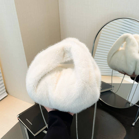 Cute Plush Fur Bag Women Handbag Crossbody_CUAB00541