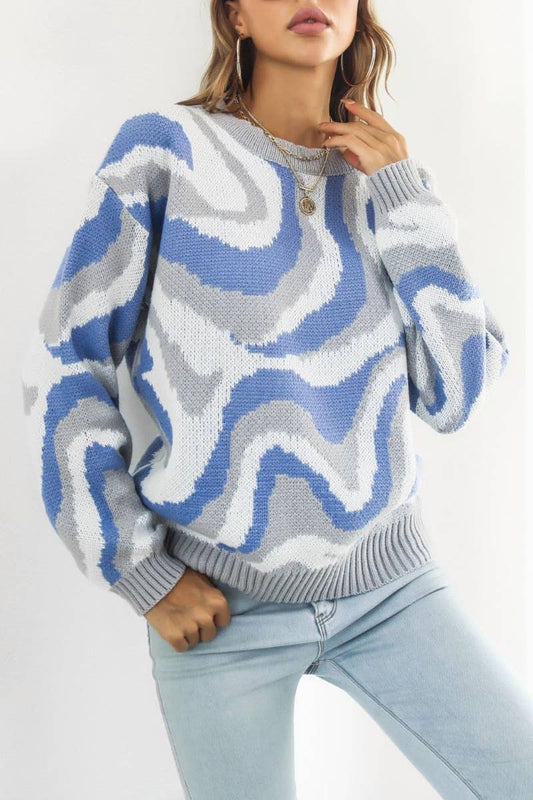 CWOSWL6412_TIE-DYE JACQUARD LONG-SLEEVED SWEATER