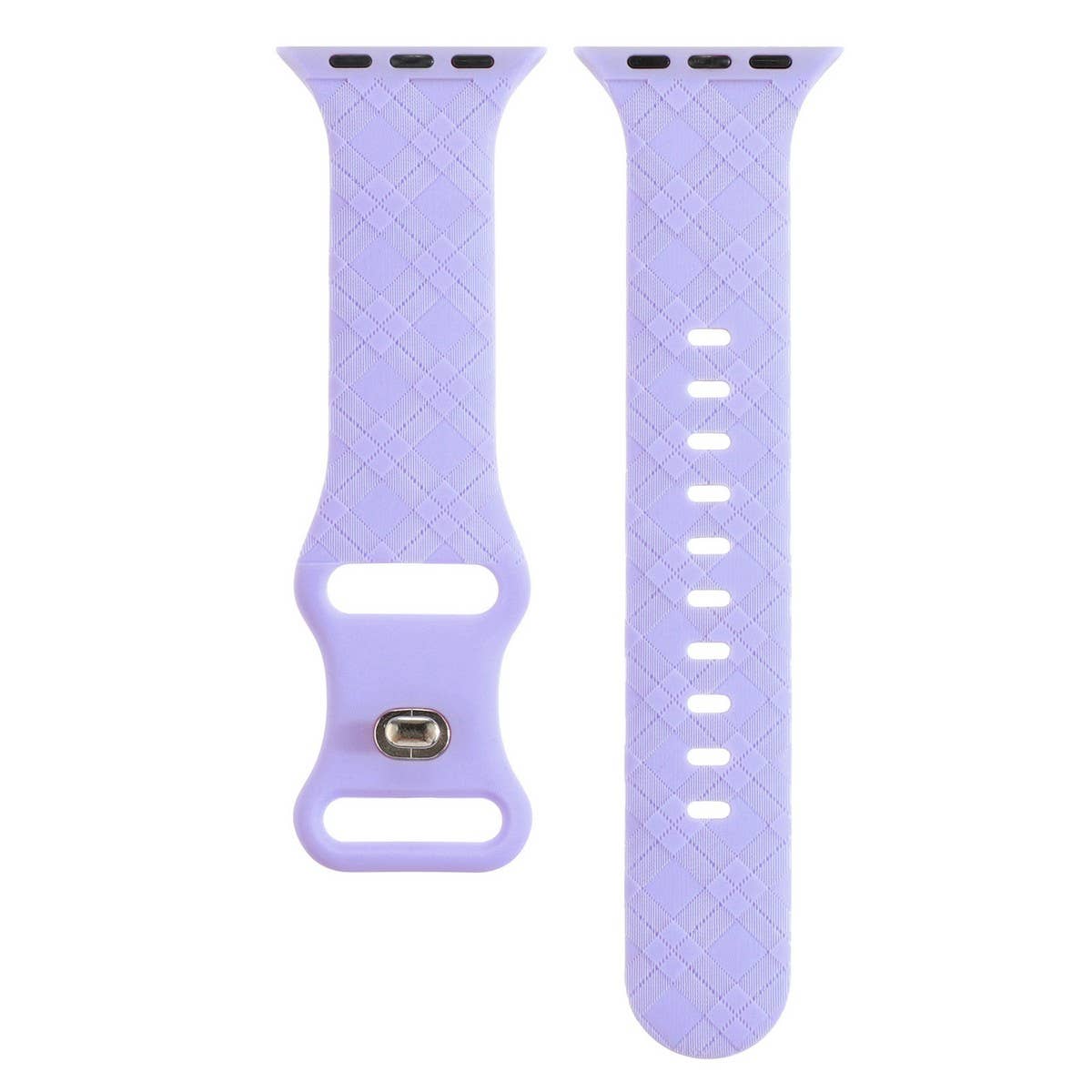 APPLE WATCH9-1 ENGRAVED CHECKERED SILICONE STRAP_CWWW0052