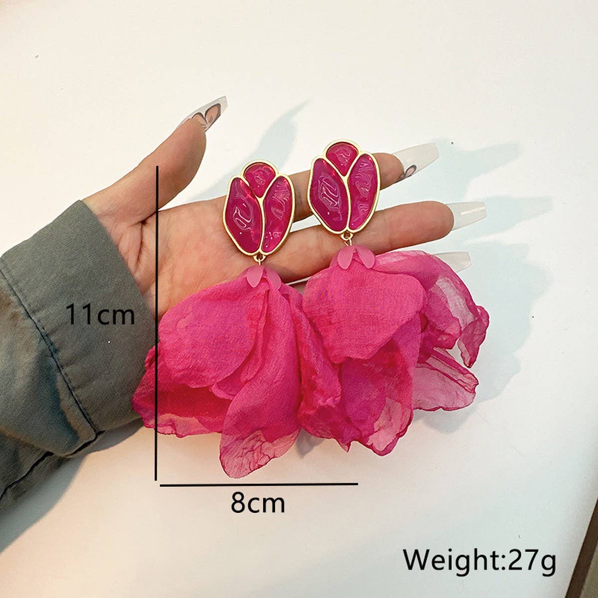 Boho Floral Earrings ??Original Handmade Design_CWMM6181