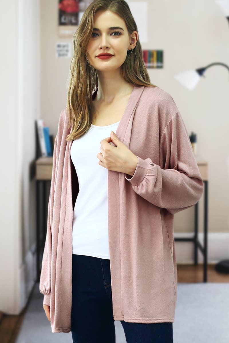 CWOCAL533_Long Sleeve Casual Open Front Long Cardigan