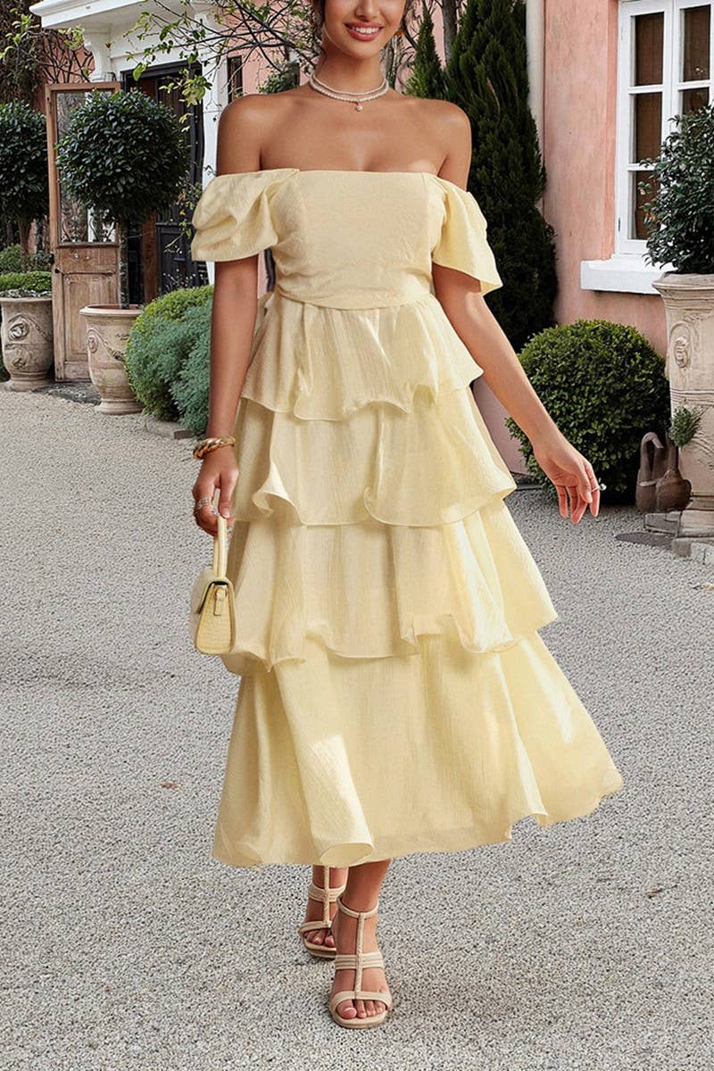 CWDHL0892_ELEGANT AND GRACEFUL WOOD EAR EDGE CAKE SKIRT