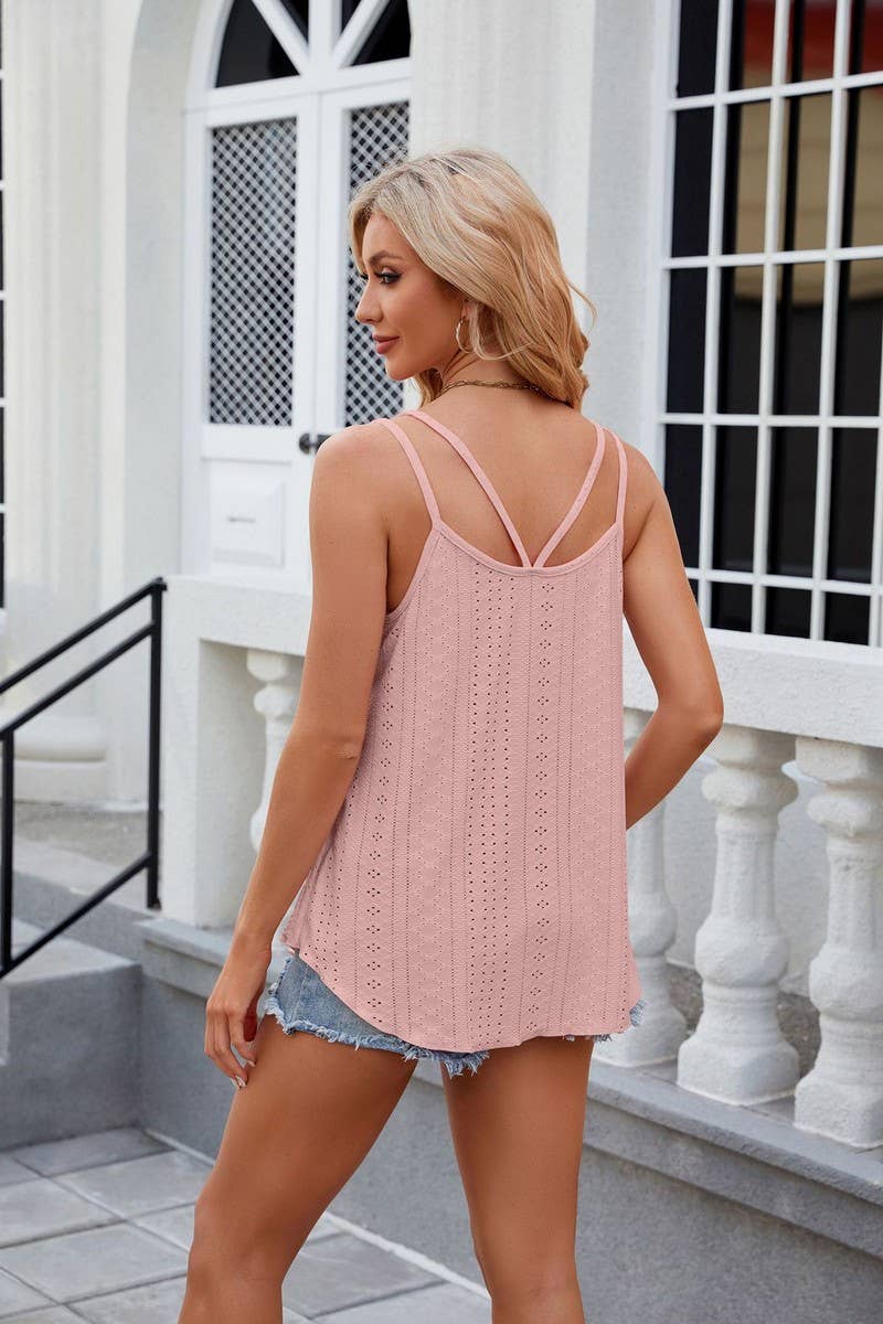 CWTTSL0228_Sleeveless Double Strap Knit Top