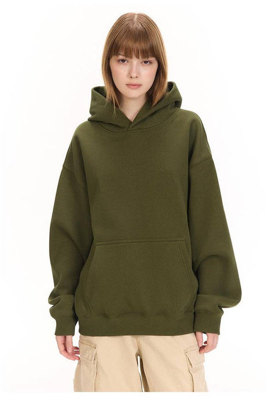 CWOHOL0765_SOLID COLOR THICKENED HOODED SWEATSHIRT