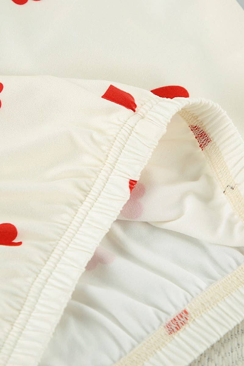 CWSPJ0045_PRINTED SHORT SLEEVE SHORTS PAJAMAS SET