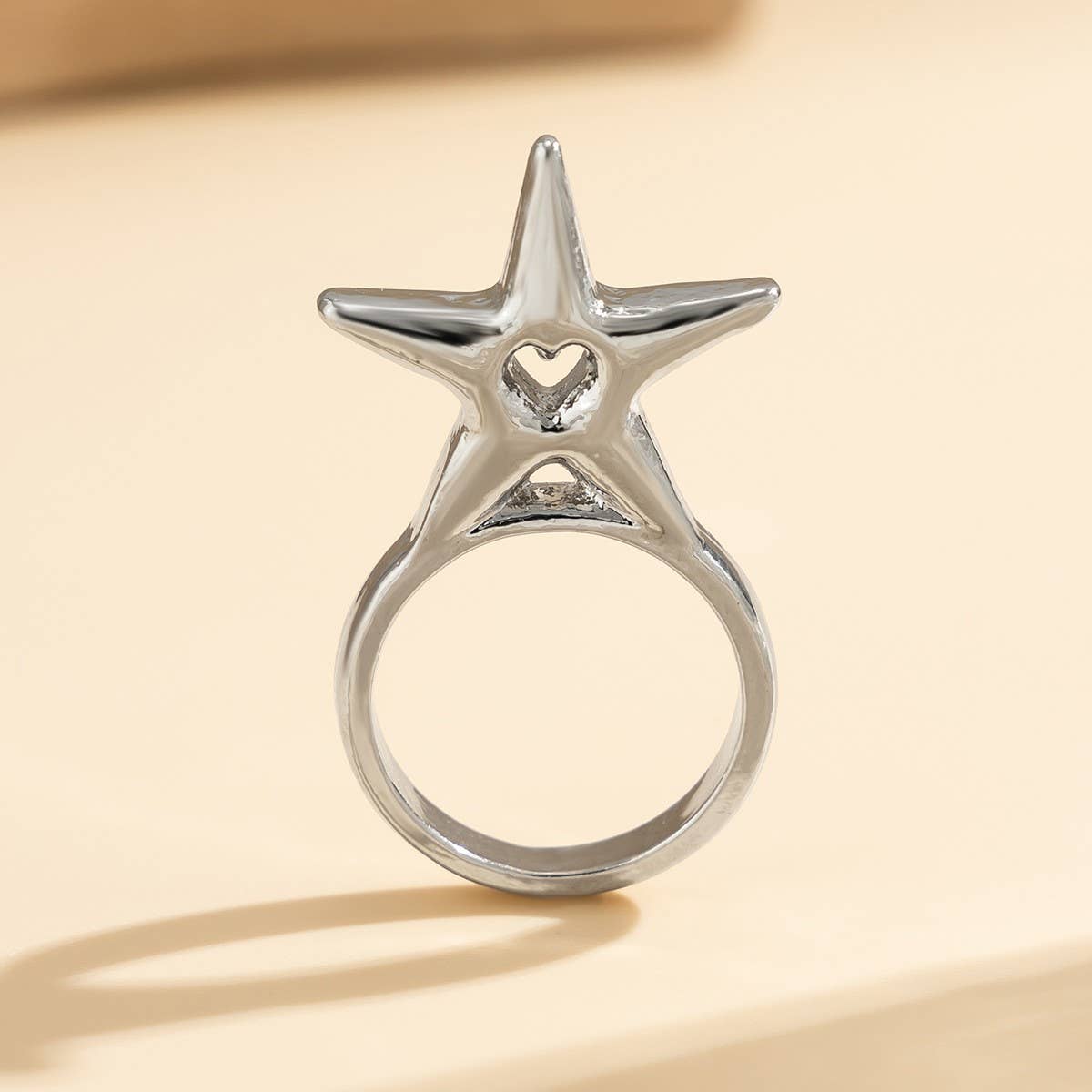 GYPSY STYLE 3D STAR-SHAPED LETTER RING