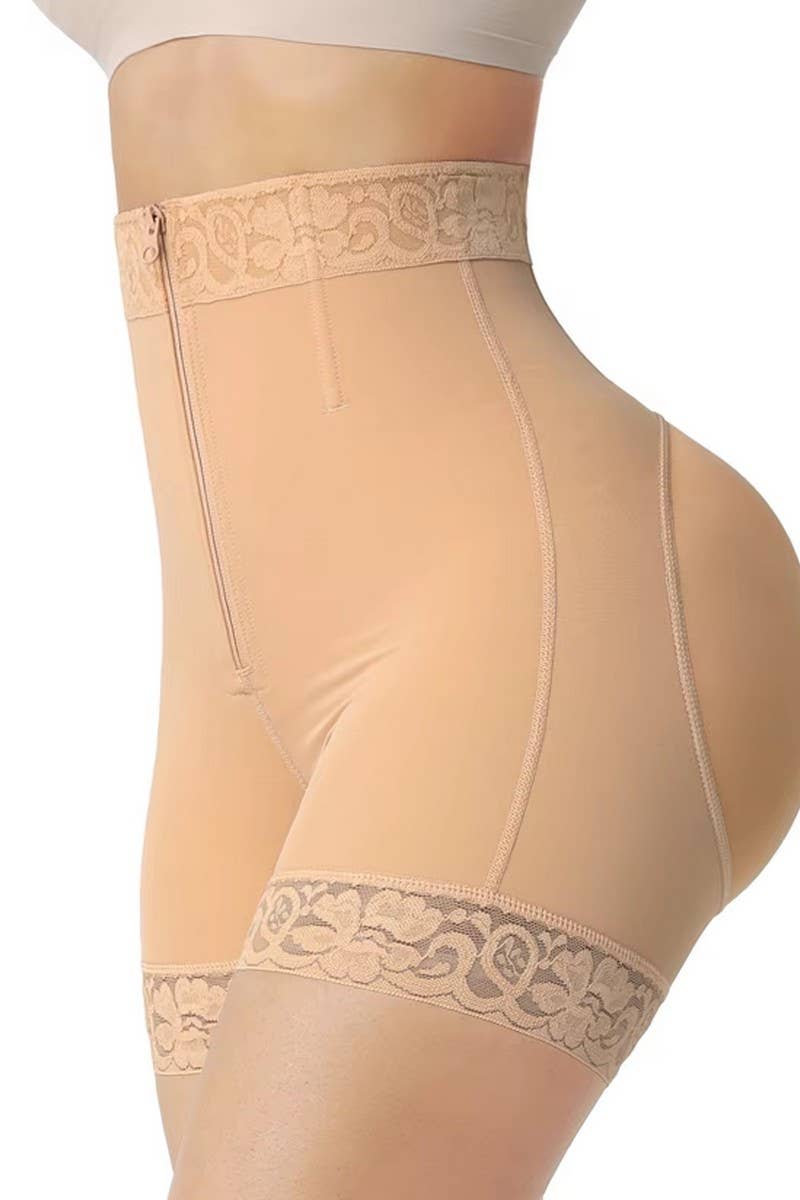 CWMT0009_LACE TUMMY SHAPING WAIST ELASTIC SHAPING PANTS