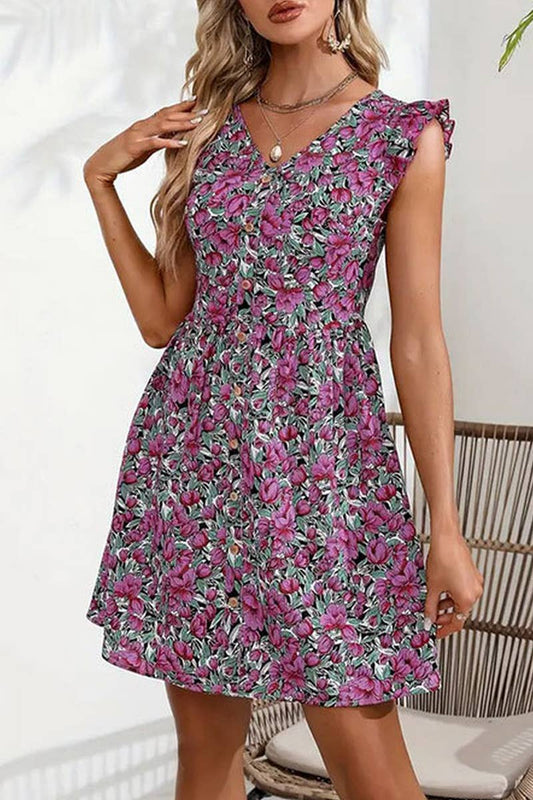 CWDSD7657_SUMMER HOLIDAY FLORAL WAIST SHORT DRESS