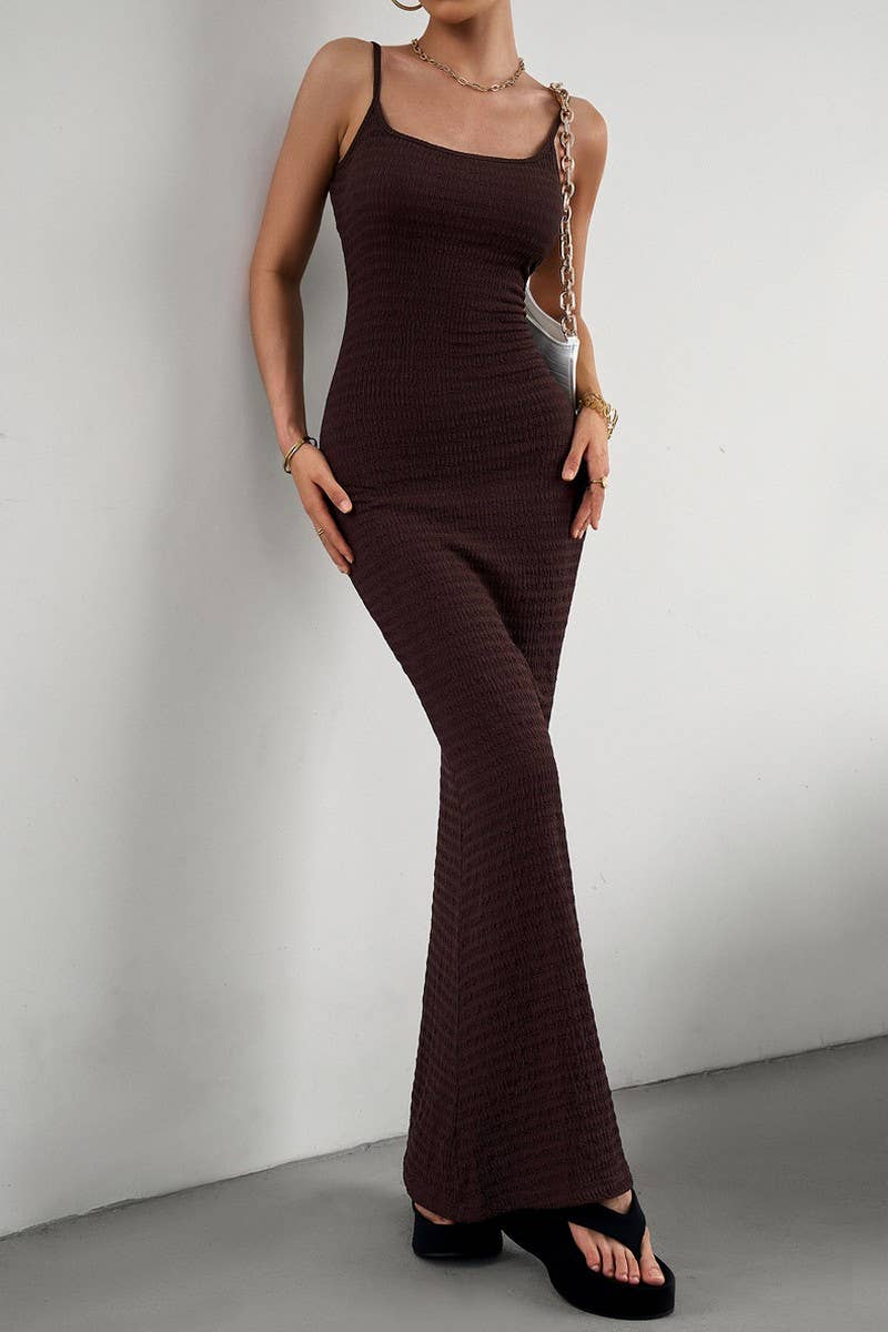 CWDMD4610_SEXY HIP-HUGGING SLIM FIT KNITTED SUSPENDER DRESS