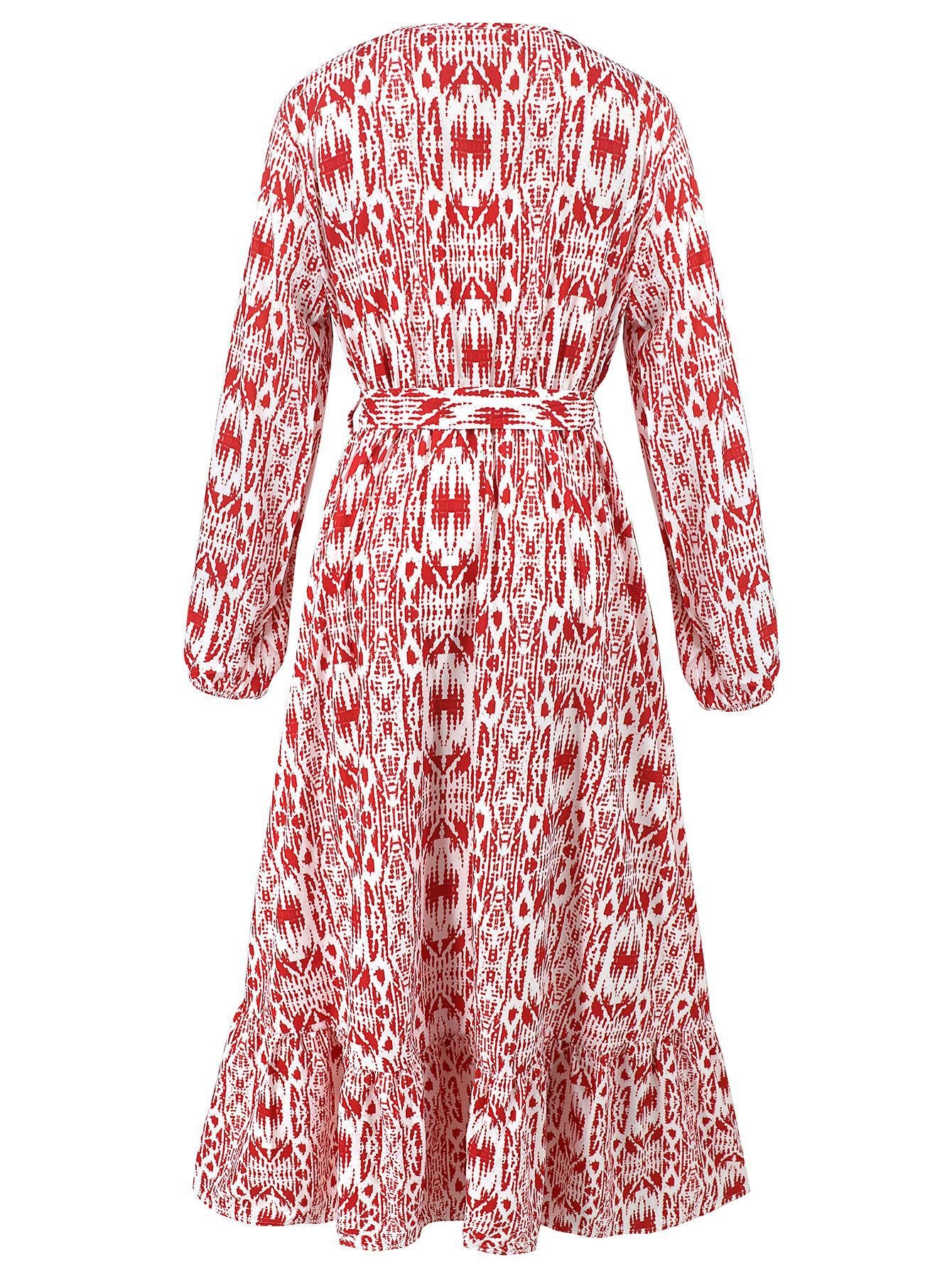 Button-Down Floral Long Beach Dress