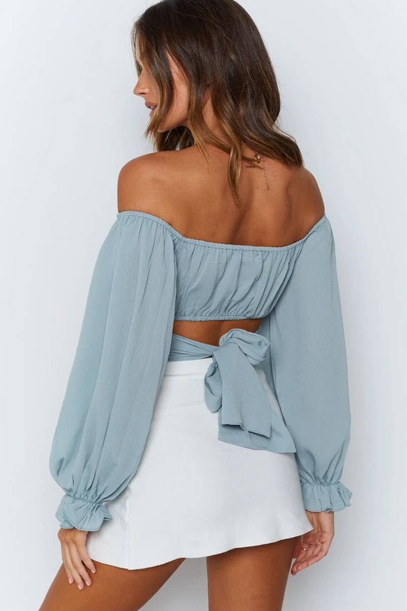 CWTTL2041_NAVEL-REVEALING SEXY TIE SQUARE NECK T-SHIRT